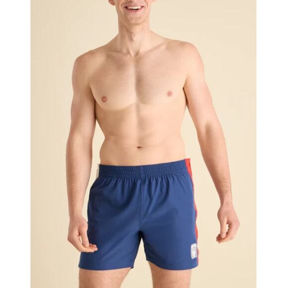 Chubbies Navy The Hidden Golds Tear-Away Swim Trunk Size XXL